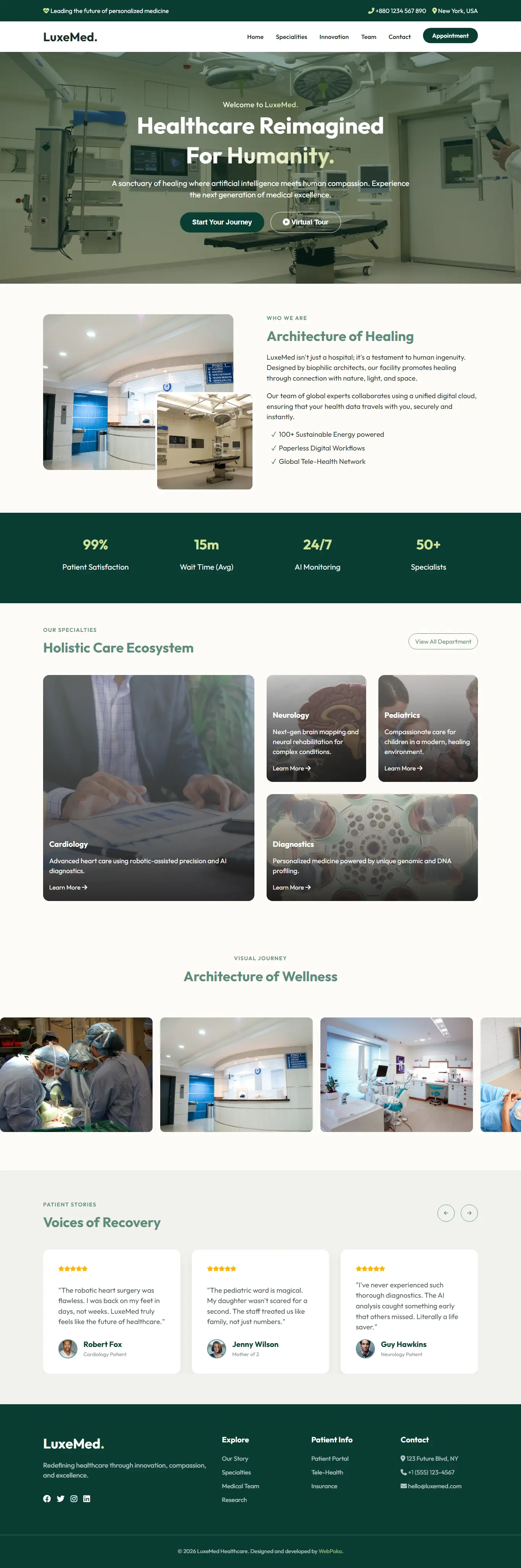 LuxeMed Healthcare Website