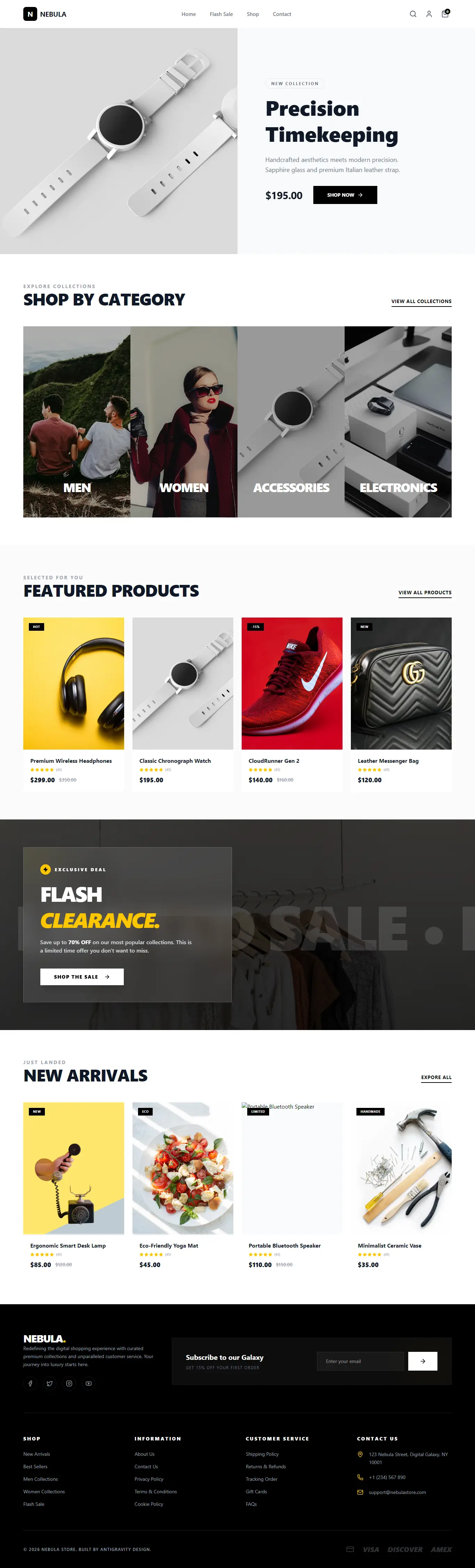Nebula Store E-commerce Website