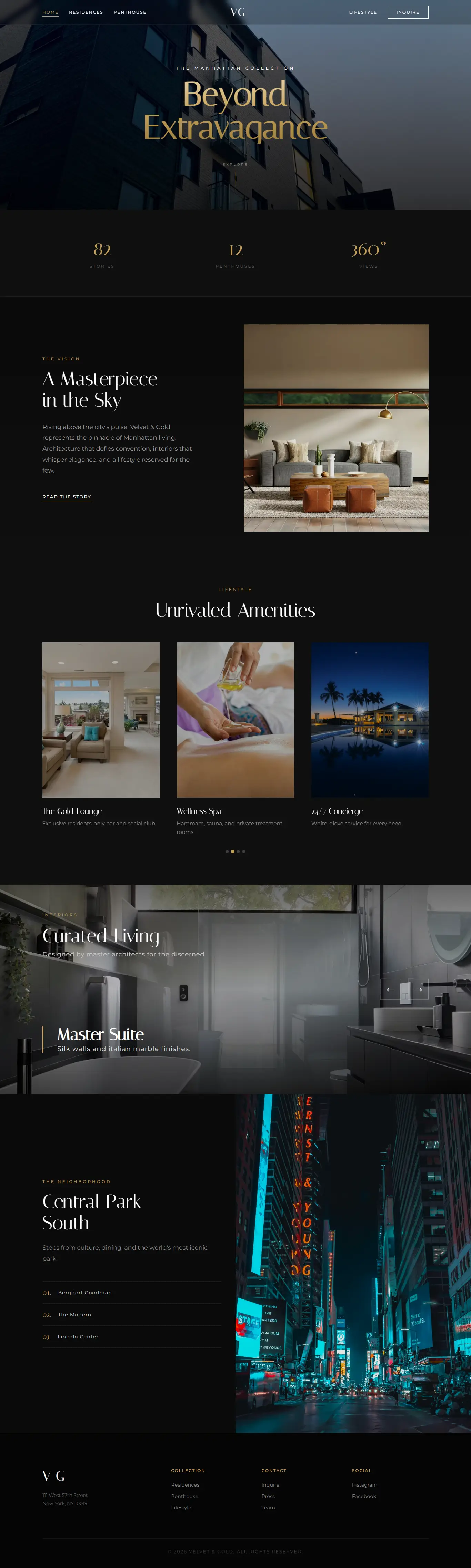 Velvet Gold – Real Estate Website