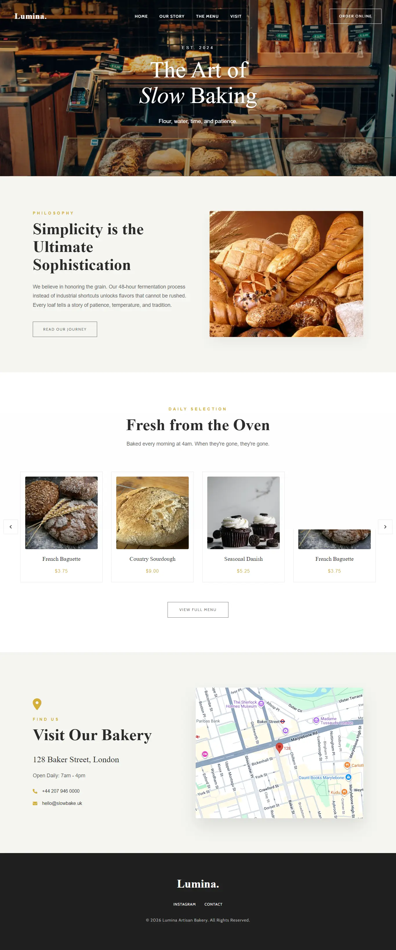 Lumina Bakery – Bakery Website